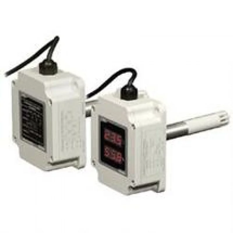 THD-DD2-V Измеритель температуры и влажности горизонтального типа, сенсор 200 мм, c дисплеем, выход DC 1..5 VD